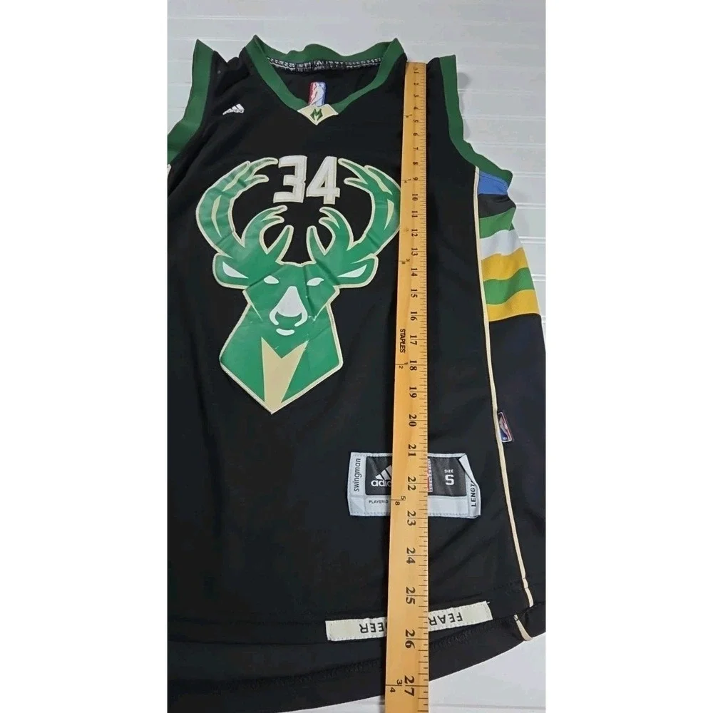Adidas Milwaukee Bucks Giannis Antetokounmpo Jersey Mens S Black Fear The Deer